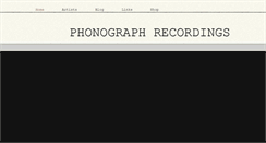 Desktop Screenshot of phonographrecordings.com